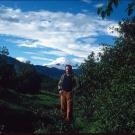 Carlos Ochoa with Volcan Cotopaxi in the background