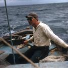 Miguel Castro in fishing boat